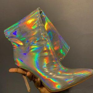 NOVA Silver Sexy Stileto Boots